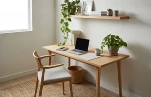 Como Usar Texturas Naturais no Design de Home Office sem Perder Espaço