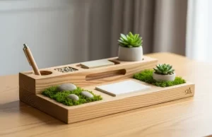 DIY: Mini Estação Natural de Trabalho com Madeira e Musgo